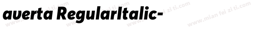 averta RegularItalic字体转换